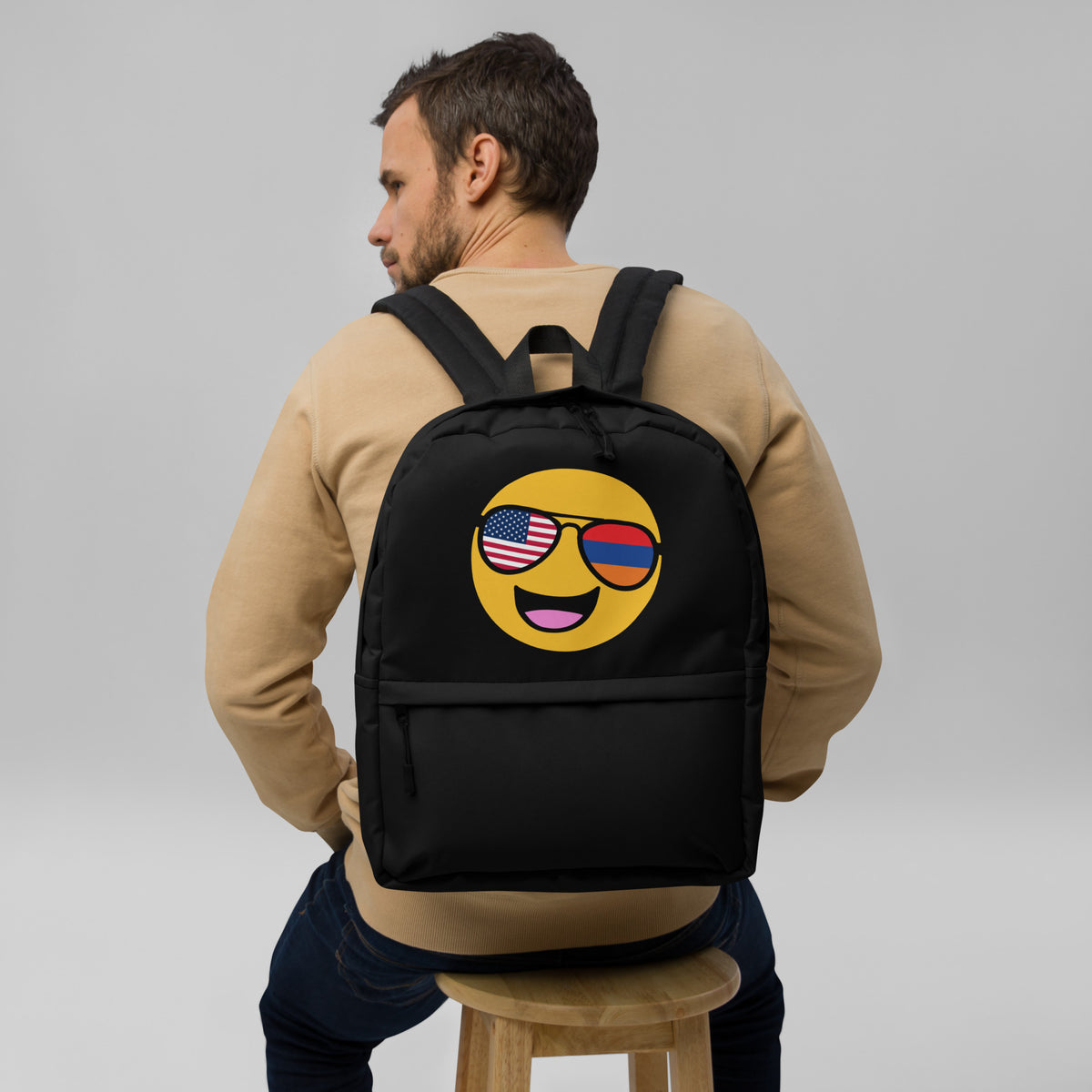 black leather emoji backpack SOMUCH for Teens and Adults Lightweight Fabric Bag with Laptop Pocket Trendy Emoji Faces Comfortable Straps Unisex Travel & School Backpack Happy, M: Buy Online at Best Price in size backpack with classic dual pocket look Luv Betsey Johnson Backpack Kitsch