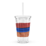 Armenian Flag Clear Plastic Tumbler 16 oz.