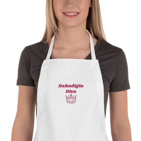 Dahndigin Diva Embroidered Apron