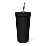 Armenian Flag Insulated Tumbler With Straw 20 oz.