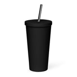 Armenian Flag Insulated Tumbler With Straw 20 oz.