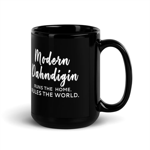 Modern Dahndigin 15 oz Black Glossy Mug