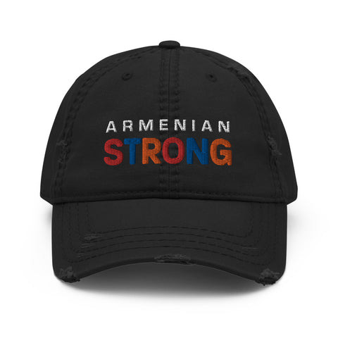Armenian Strong Distressed Dad Hat