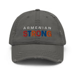 Armenian Strong Distressed Dad Hat