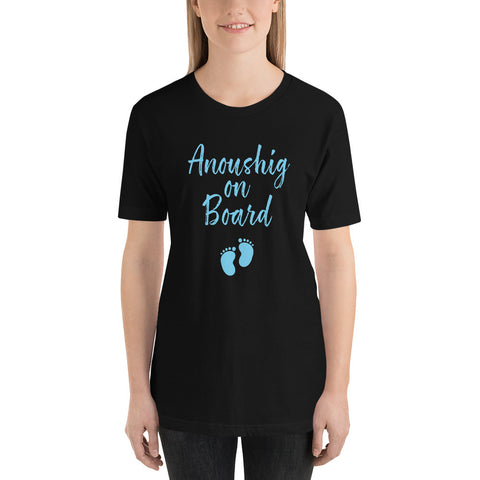 Anoushig On Board T-Shirt (Blue Writing)
