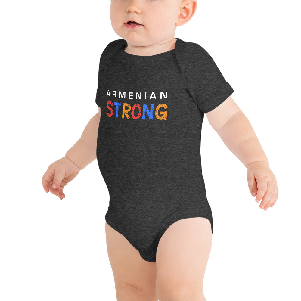 Armenian Strong Baby Short Sleeve Onesie – The Hye Line Armenian Strong Baby Short Sleeve Onesie – The Hye Line