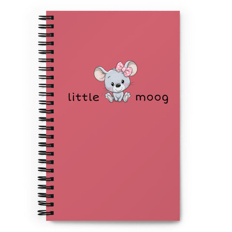 Little Moog With Bow Spiral Notebook