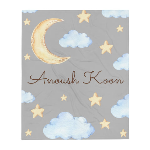 Anoush Koon Throw Blanket Gray