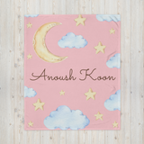 Anoush Koon Throw Blanket Pink