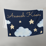 Anoush Koon Throw Blanket Navy