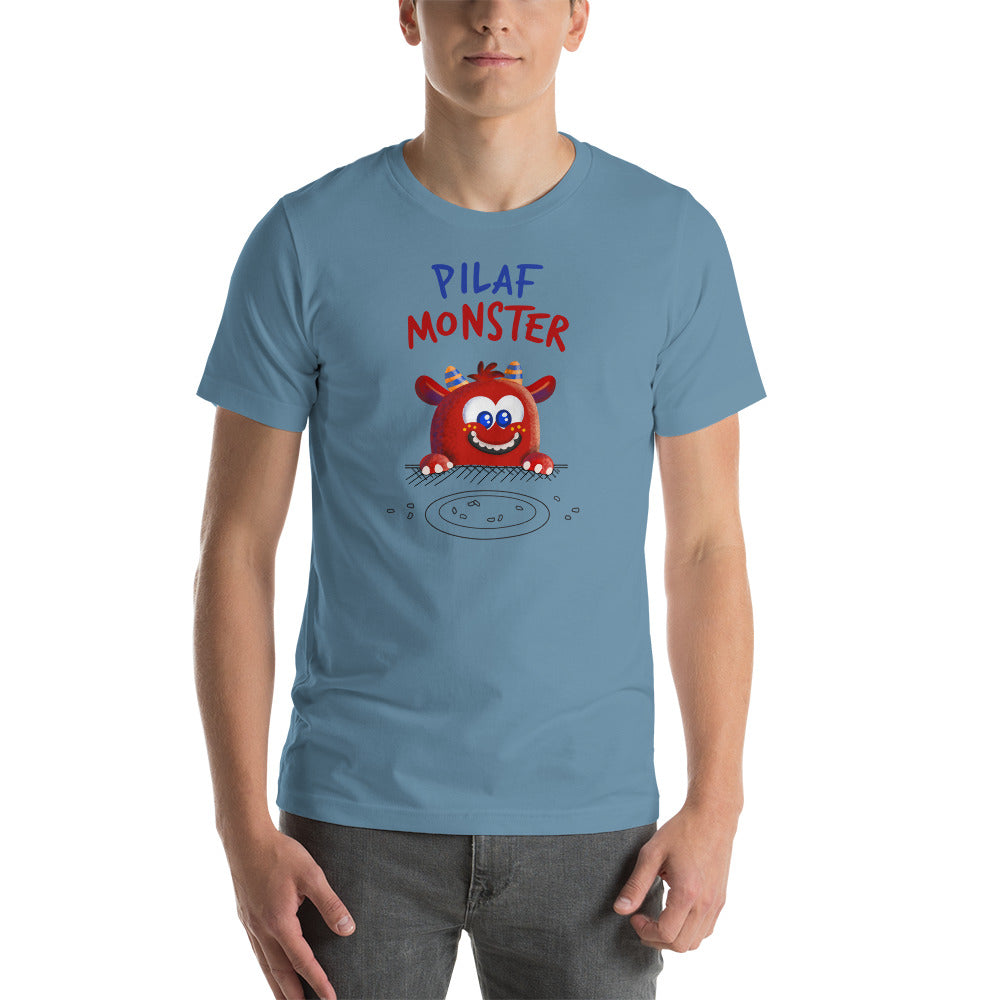 Skraldespand Skifte tøj Voksen Pilaf Monster Adult Short Sleeve T-Shirt – The Hye Line