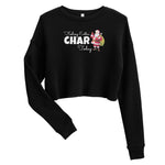 Feeling Extra Char Crop Sweatshirt